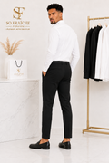 Pantalon homme noir tailleur – vue arrière – So Fraîche Fashion