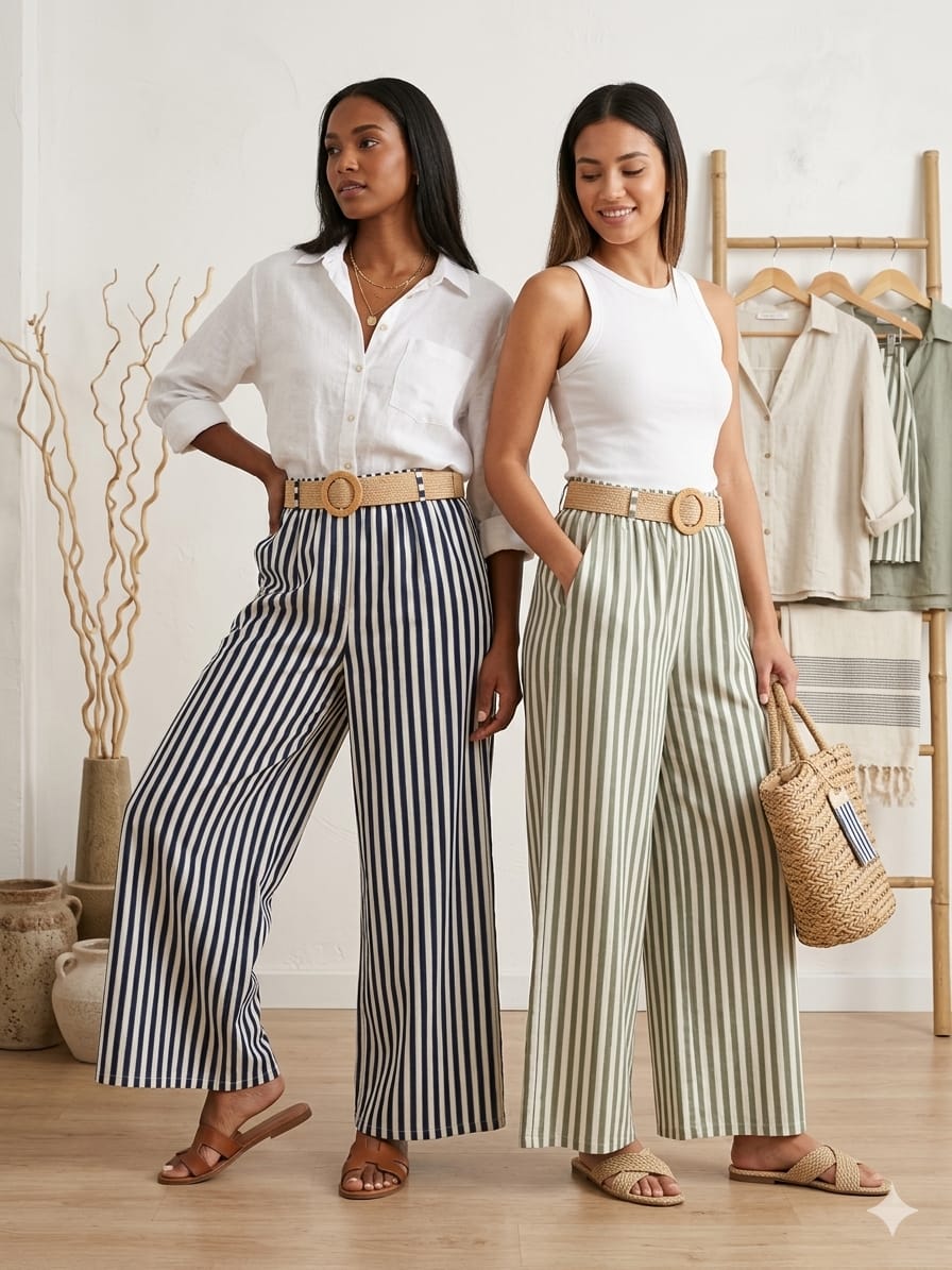 Pantalon Taille Haute Moderne